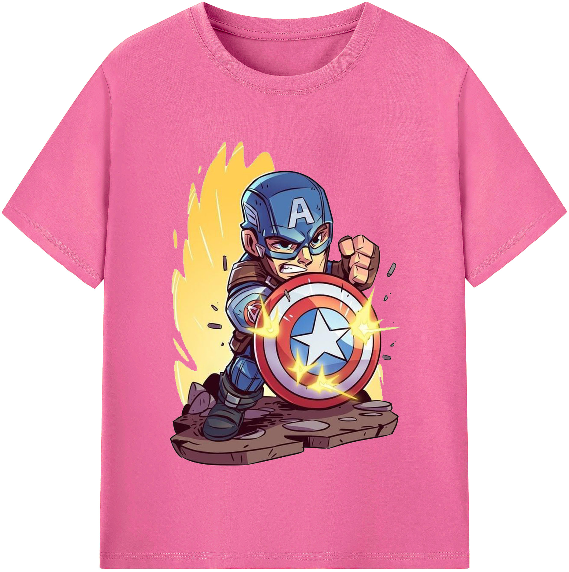 （画像用） アベンジャーズ The Avengers レディースカジュアルプリントTシャツ（綿100％）